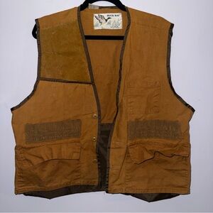 vintage Duck Bay men's hunting or fishing vest, size large 100% cotton Duck